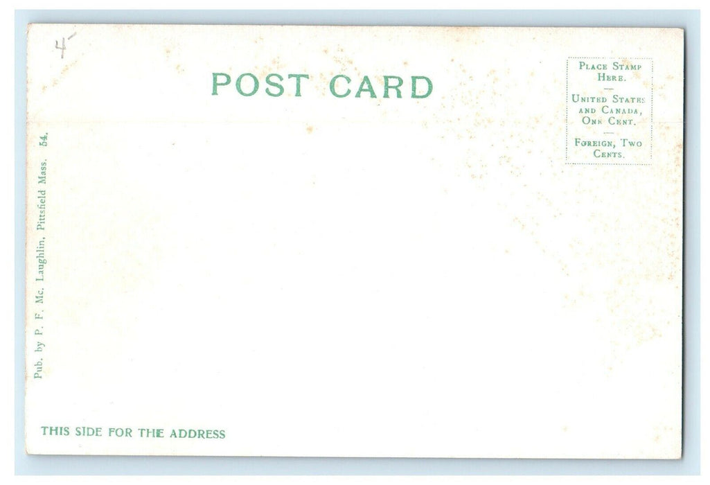 c1910 J.B Crane Residence Scene View Dalton Massachusetts MA Antique Postcard