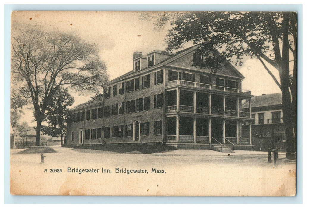 c1910 Bridgewater Inn Hotel Building Massachusetts MA Antique Postcard
