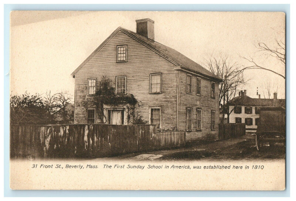 The First Sunday School In America 31 Front St Beverly Massachusetts MA Postcard