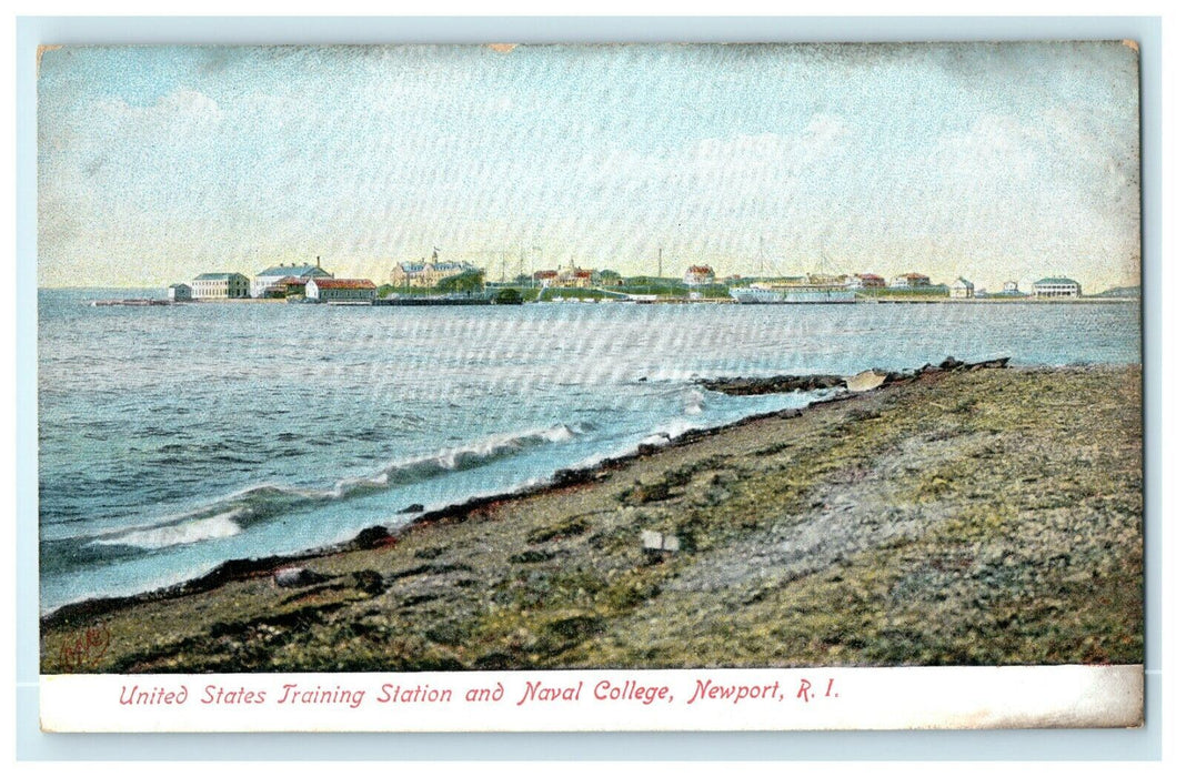 1913 United States Training Station and Naval College, Rhode Island RI Postcard