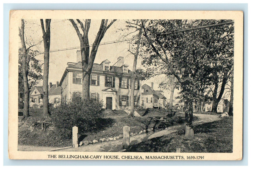 1936 The Bellingham-Cary House, Chelsea, Massachusetts MA Cancel Posted Postcard