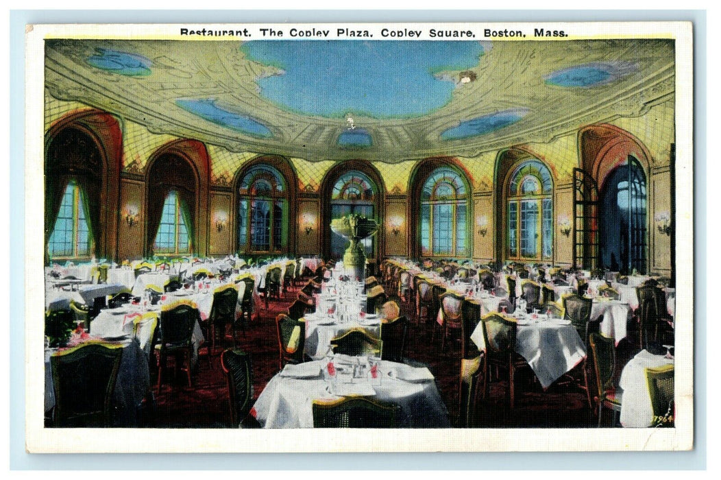 The Copley Restaurant Plaza Square Boston Massachusetts MA Unposted Postcard