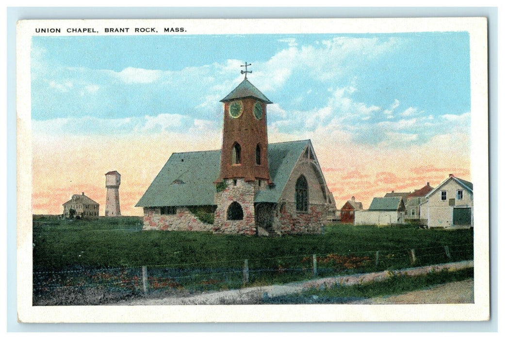 1936 Union Chapel Brant Rock Massachusetts MA Posted Vintage Postcard