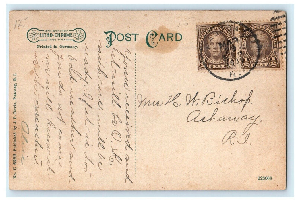 1939 Chapel St. Harrisville, Rhode Island RI Posted Postcard