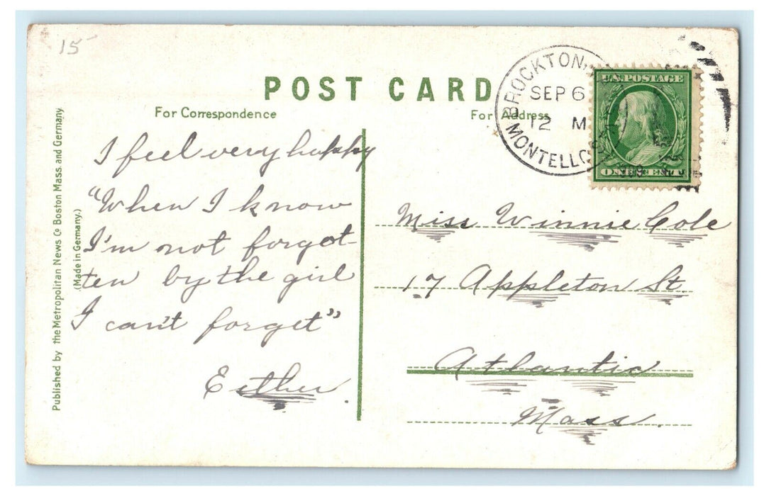 1909 Howard & Poster's Shoe Factory Brockton Massachusetts MA Antique Postcard