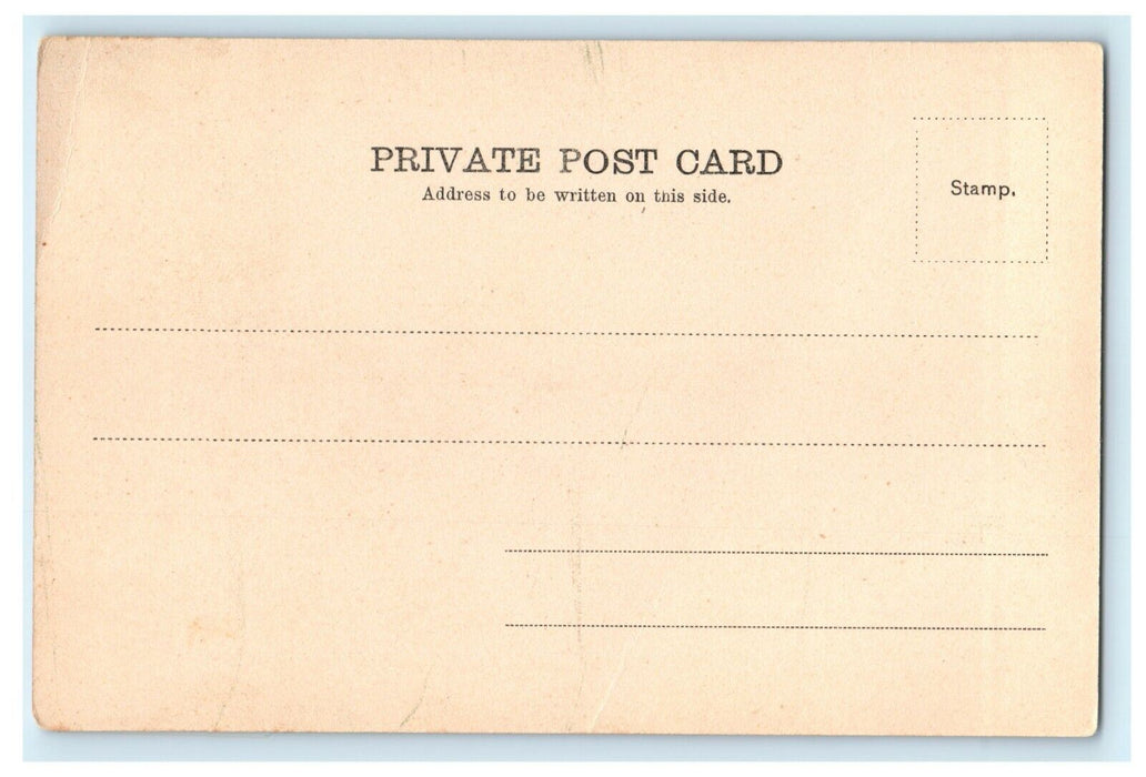 c1905 Montreal Residential Street Quebec Canada Child Boy Snow Winter Postcard