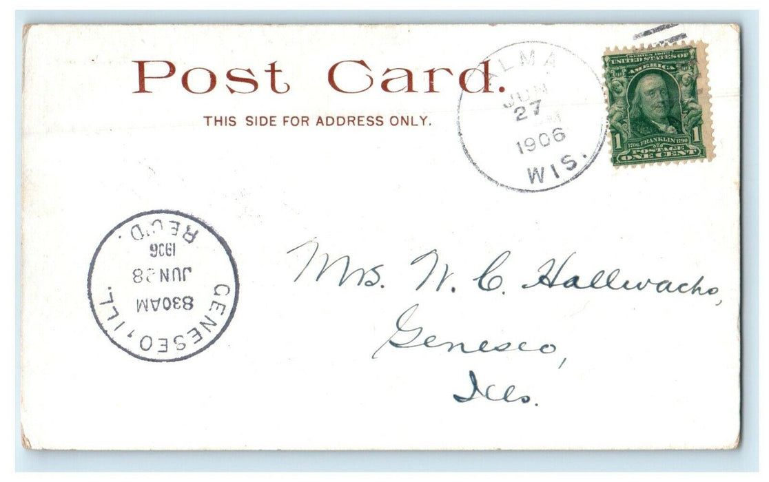 1906 Buffalo County Court House and Training School, Wisconsin WI Postcard