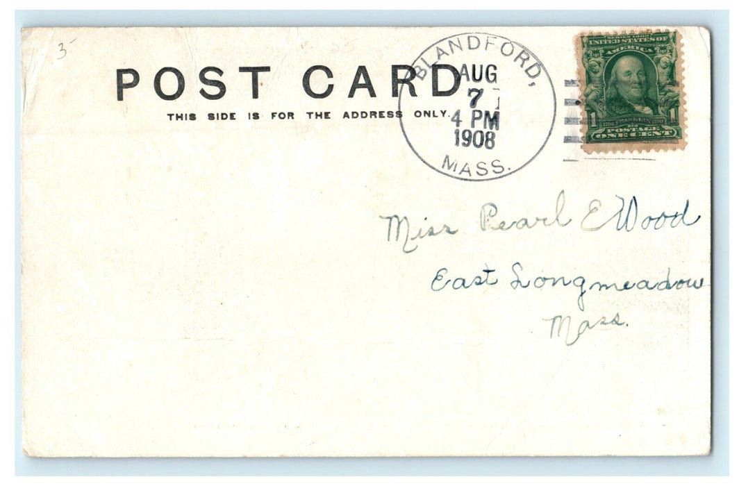 1908 The Peebles House Blanford Massachusetts MA Antique Postcard