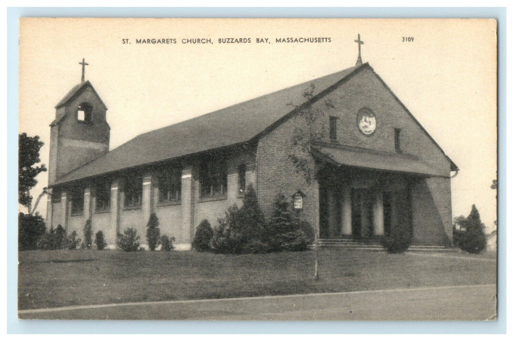c1910 Saint Margarets Church Buzzard Bay Massachusetts MA Antique Postcard