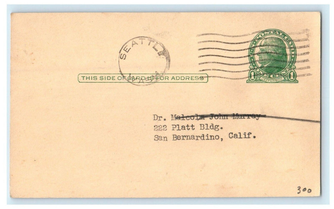 1951 Oceanic Chemical Co. Seattle WA Mercury Dentist Advertising Postcard