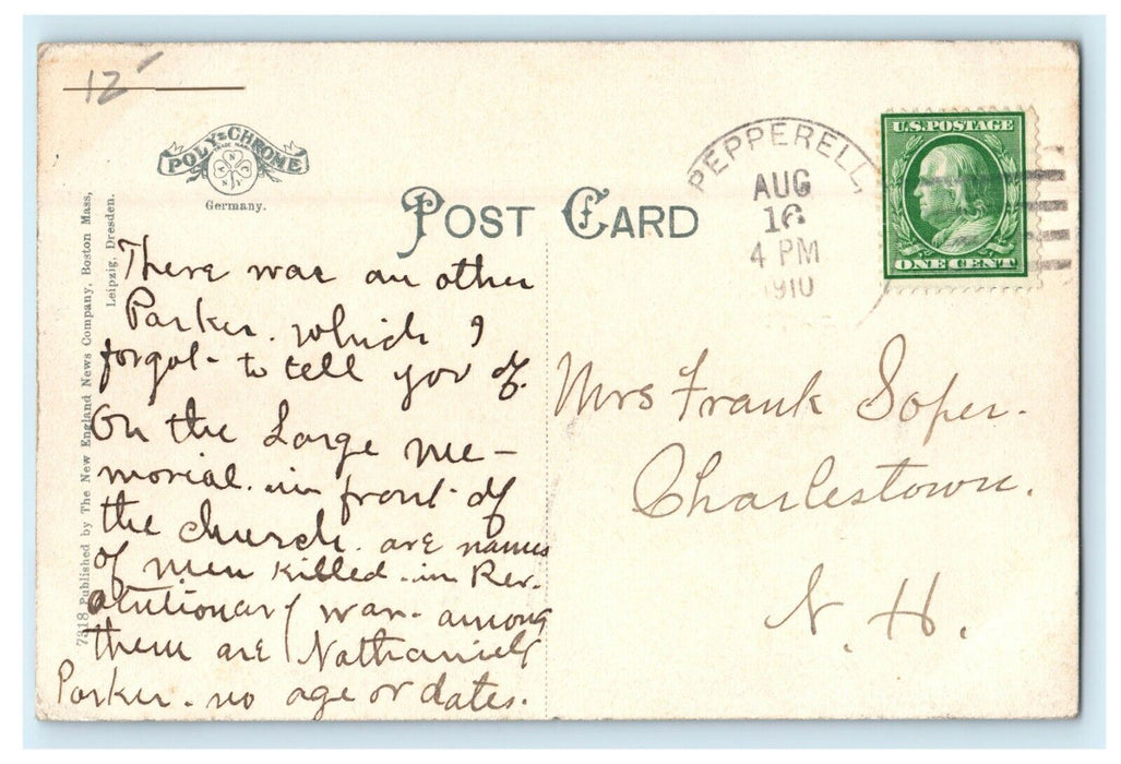 1910 Observatory Blue Hill Reservation Milton Massachusetts Unposted Postcard
