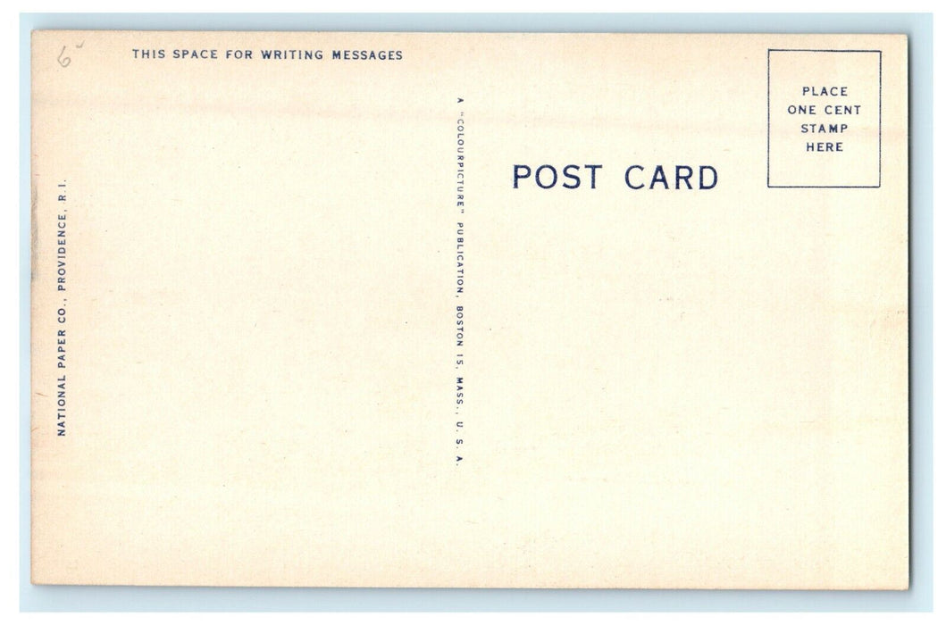 1938 U.S.O. Recreation Club, East Greenwich Rhode Island RI Postcard
