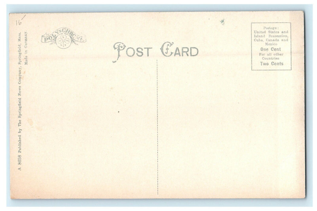c1910 Main Street Looking East Blanford Massachusetts MA Unposted Postcard