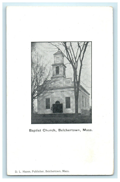 Baptist Church Belchertown Massachusetts MA Unposted Postcard