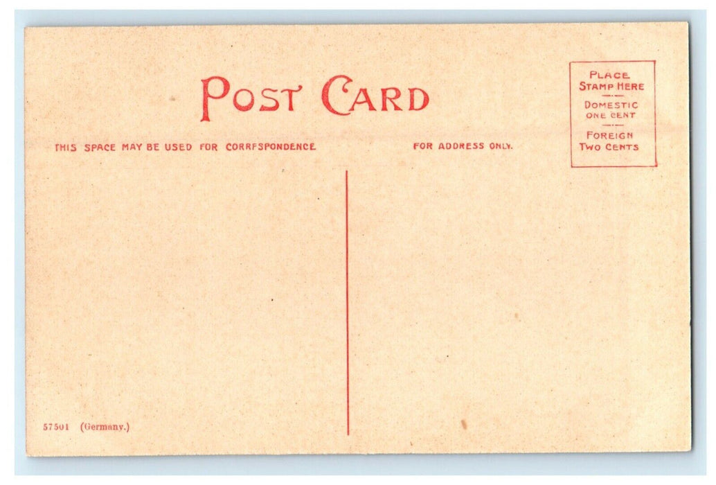 1912 Moonlight on Rock River, Geneseo Illinois IL Antique Postcard