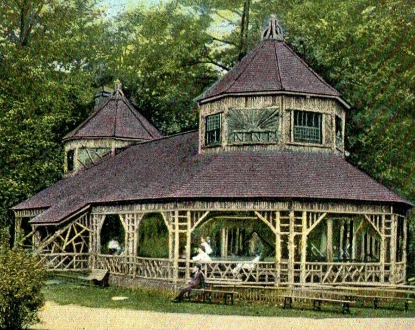 1911 Main Pavilion Forest Park Springfield Massachusetts MA Antique Postcard