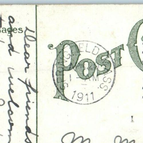 1911 Main Pavilion Forest Park Springfield Massachusetts MA Antique Postcard