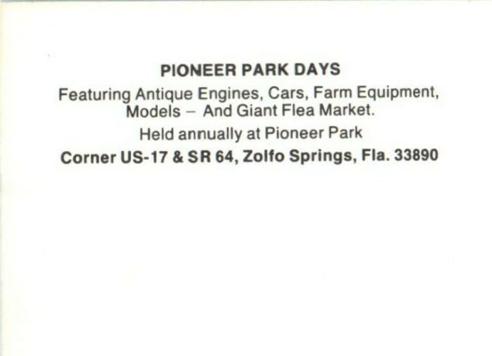 c1950's Aerial View Of Pioneer Park Days Zolfo Springs Florida FL Postcard