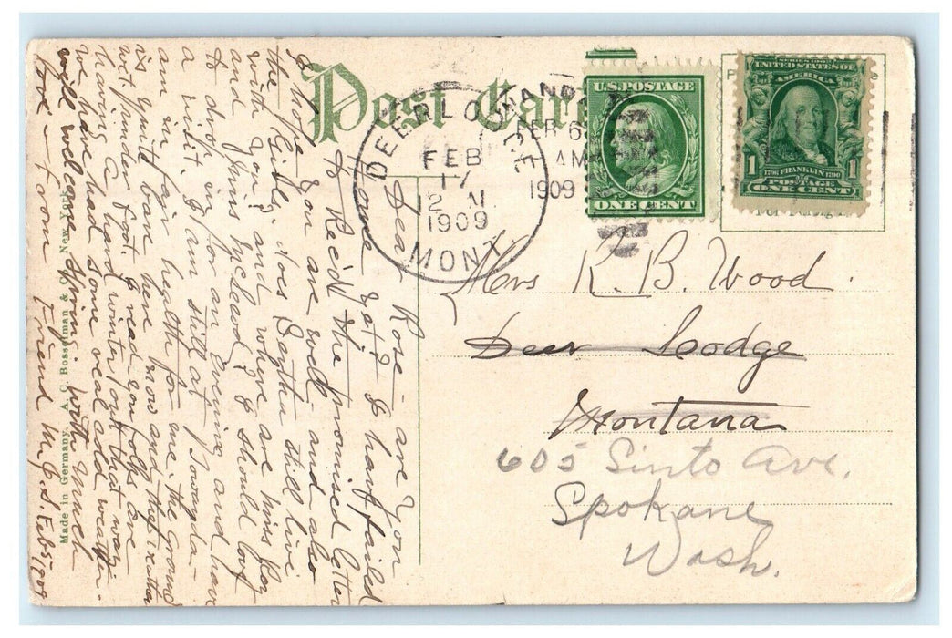 1909 Nature Scene In The Glen, Towanda Pennsylvania PA Antique Postcard