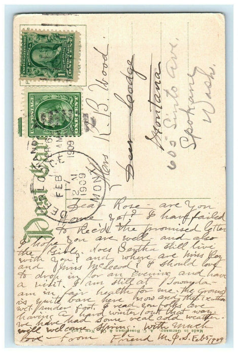 1909 Nature Scene In The Glen, Towanda Pennsylvania PA Antique Postcard