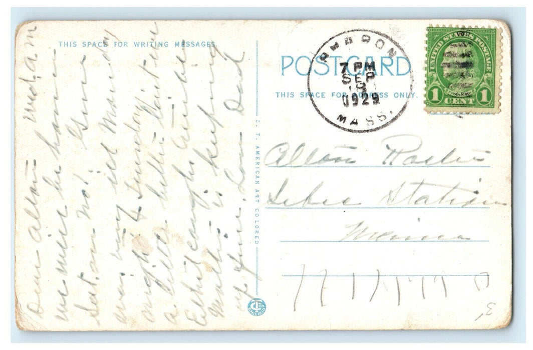 1929 St. Margaret's Church Campello Brockton Massachusetts MA Vintage Postcard