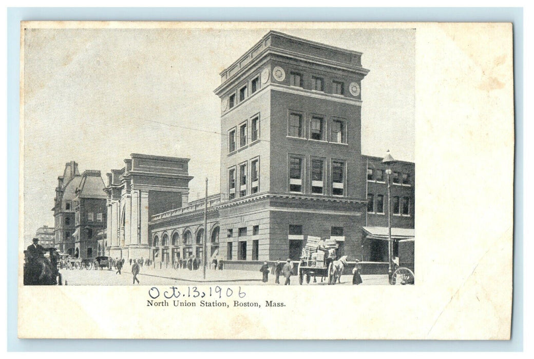 1906 North Union Station Boston Massachusetts MA Antique Postcard
