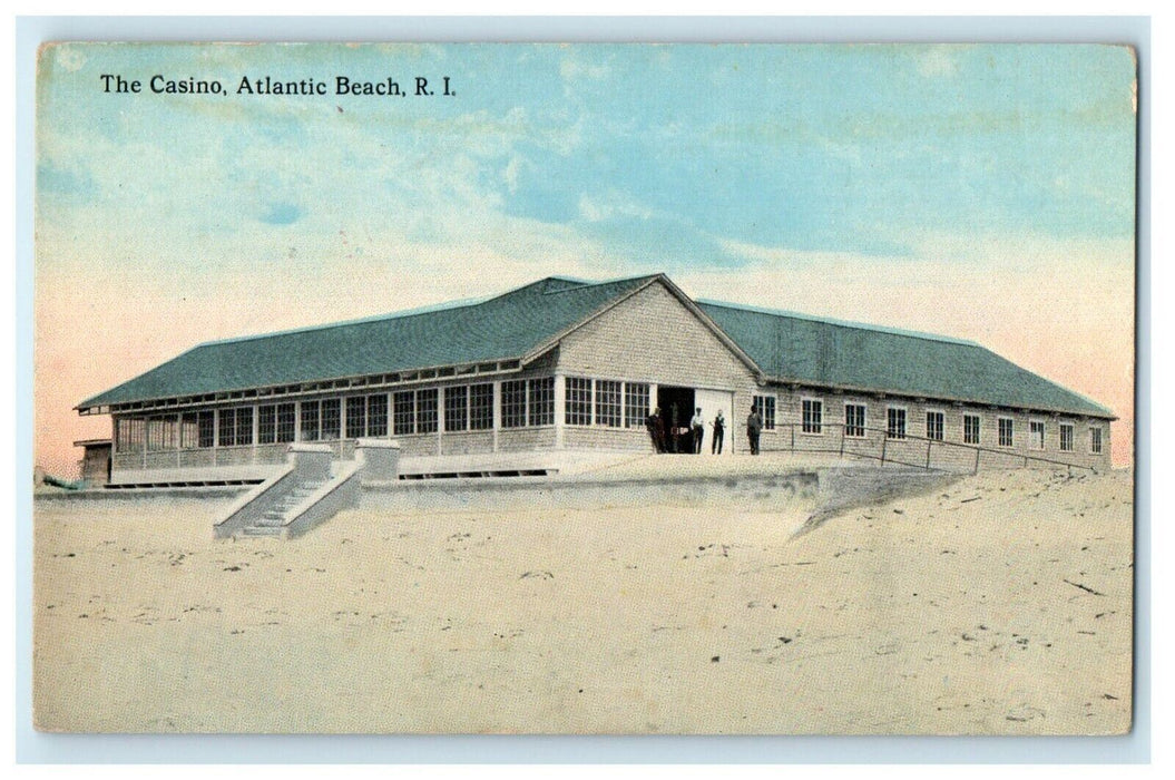 1913 The Casino, Atlantic Beach Rhode Island RI Antique Postcard