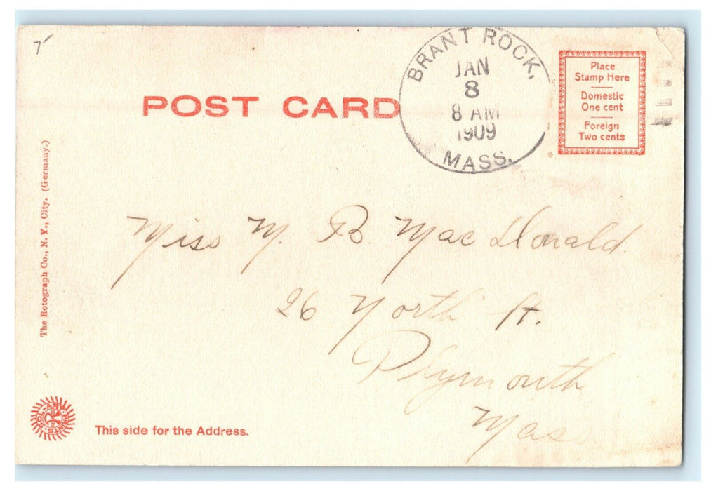 1909 Union Chapel And Life Saving Station Brant Rock Massachusetts MA Postcard