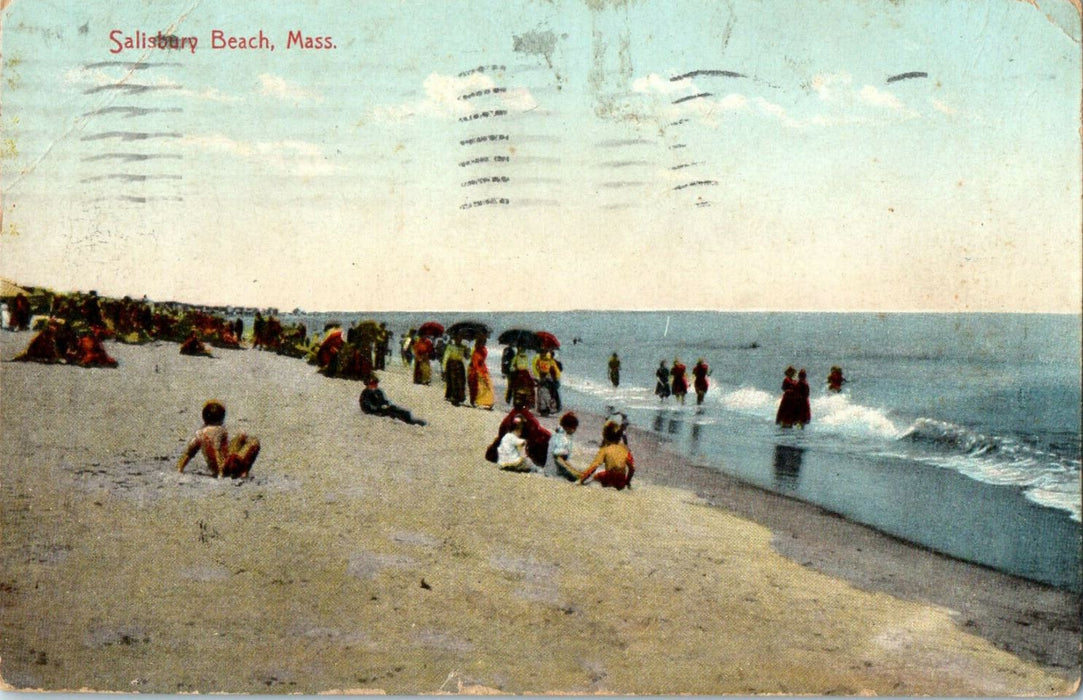 1911 Salisbury Beach, Essex County Massachusetts MA Posted Antique Postcard