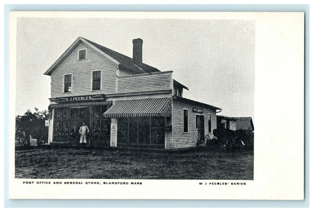 Post Office And General Store Blandford Massachusetts MA Unposted Postcard