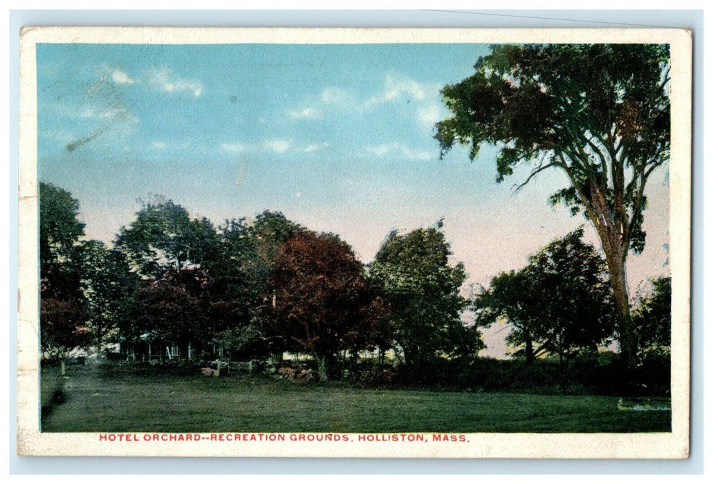 1921 Hotel Orchard Recreation Grounds Holliston Massachusetts MA Postcard