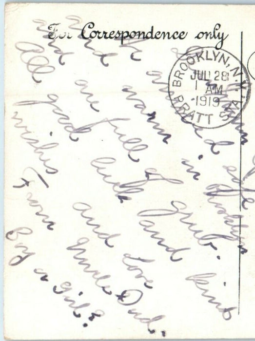 1919 Piedmont Church Street View Worcester Massachusetts MA Antique Postcard