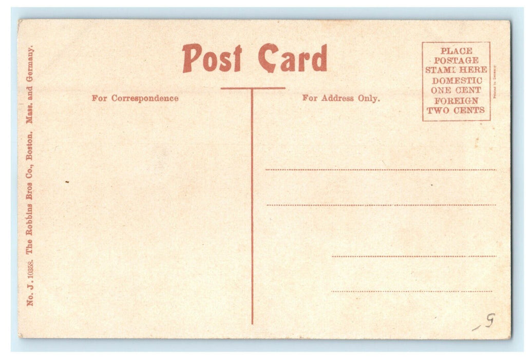 1913 Trinity Church Showing Geo Washington's Pew Rhode Island RI Postcard