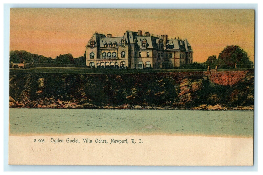 1905 Ogden Goelet, Villa Ochre, Rhode Island RI Antique Postcard