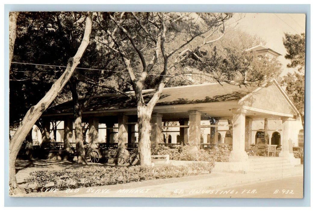 c1920s The Old Slave Market, St. Augustine Florida FL Unposted RPPC Postcard