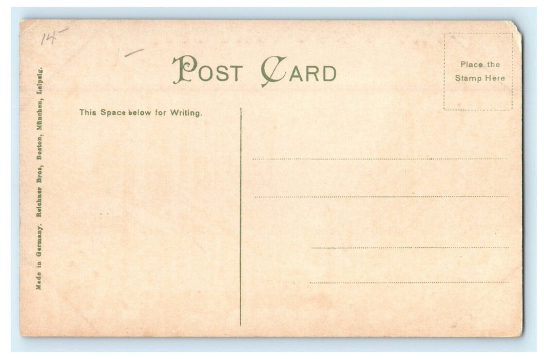 Washington Street Shopping District Trolley Train Boston Massachusetts Postcard