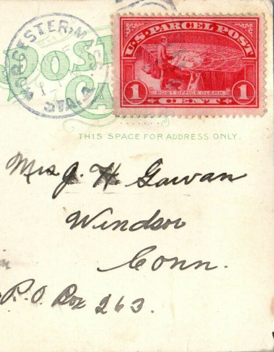 c1910s Post Office, Worcester, Massachusetts MA Posted Antique Postcard