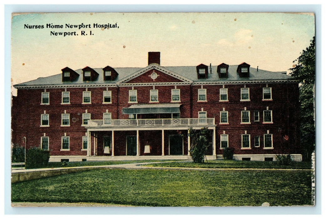 1909 Nurses Home Newport Hospital, Newport, Rhode Island RI Postcard