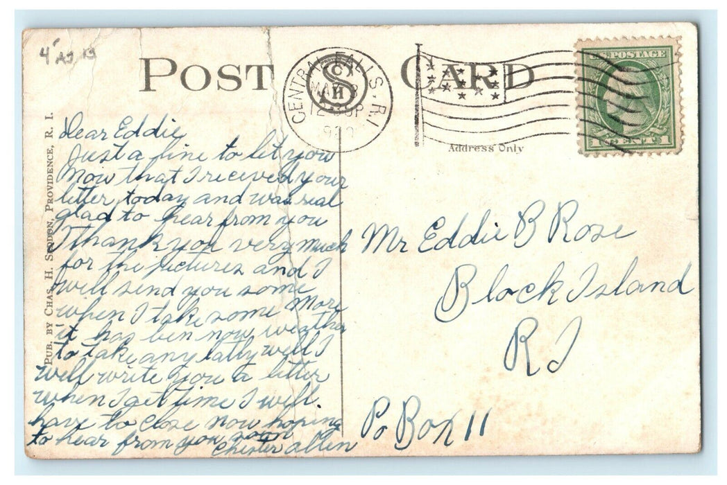 1920 J.P. Coats Thread Mill, Pawtucket, Rhode Island, RI Postcard