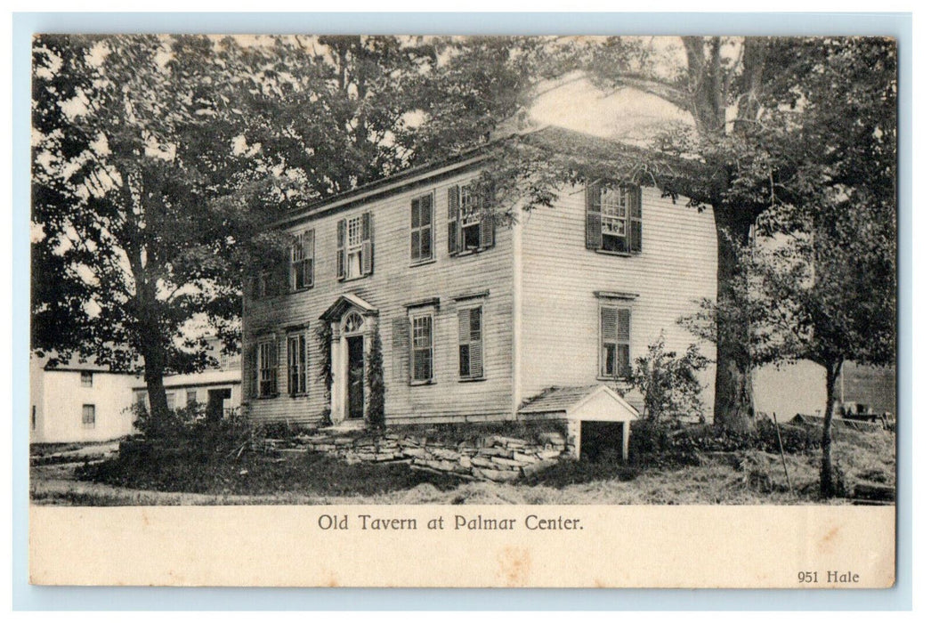 c1905s Old Tavern at Palmar Center Palmer Massachusetts Antique Postcard