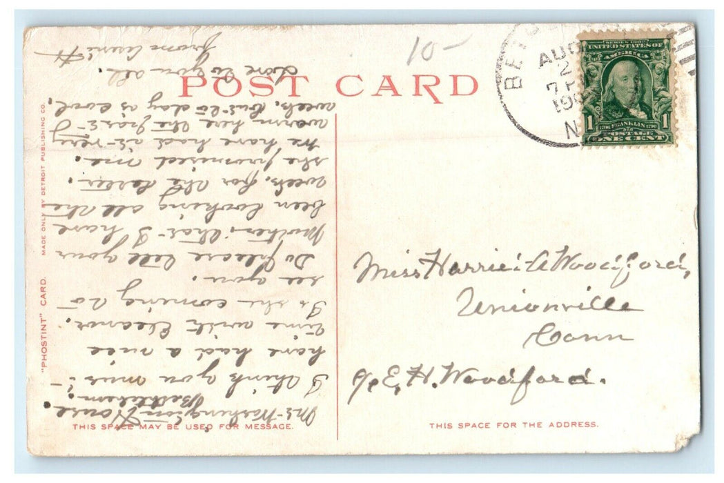 1909 Railway Station Bethlehem New Hampshire NH, In The White Mountains Postcard