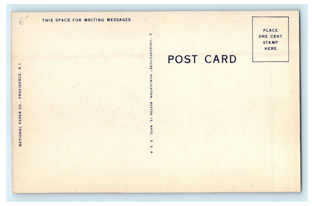 1935 Main Street Looking South, East Greenwich Rhode Island RI Postcard