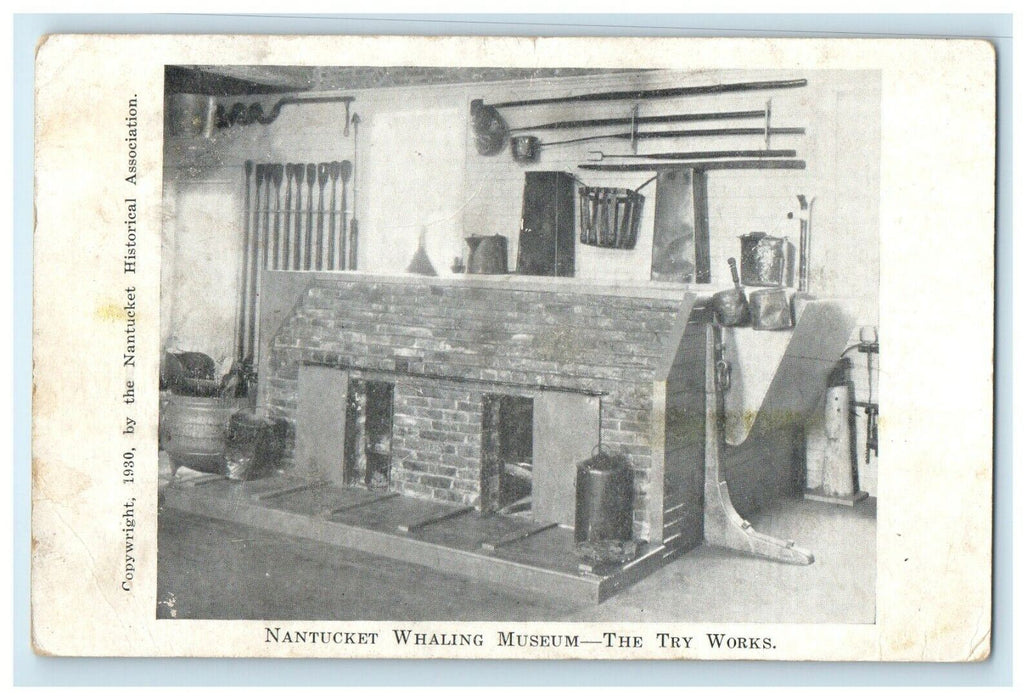c1905 Nantucket Whaling Museum The Try Works Massachusetts MA Antique Postcard