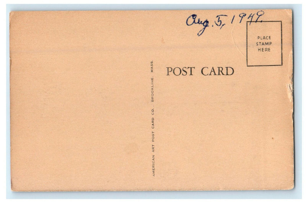 c1940s Windsor Dam, Quabbin Reservoir, Ware, Massachusetts MA Unposted Postcard