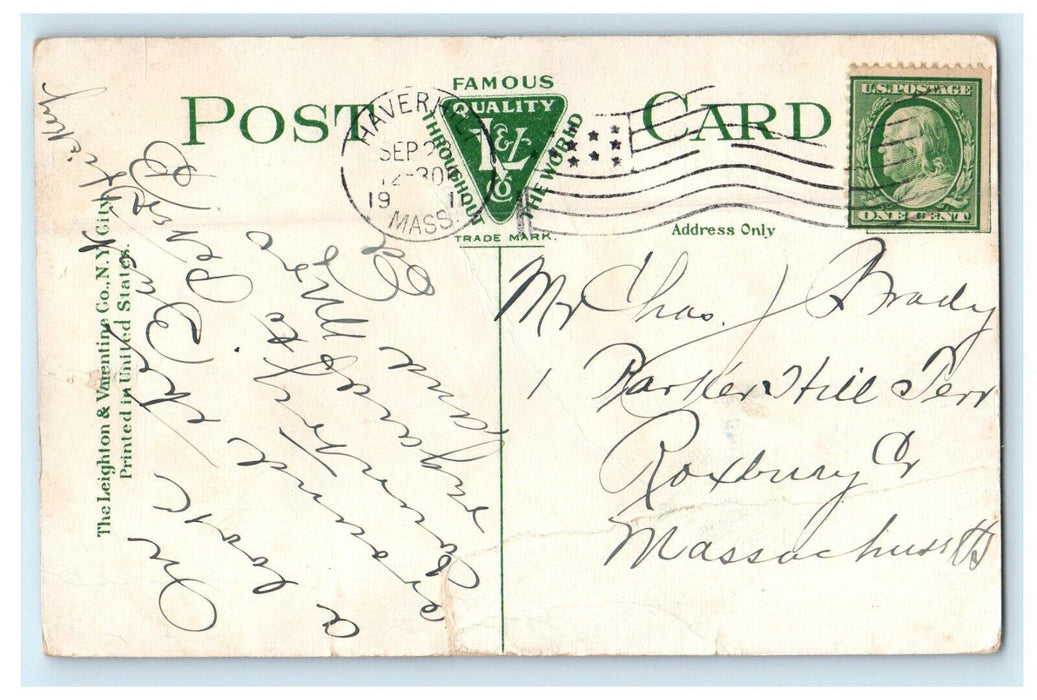 1911 Bradford Academy, Lake Tupelo, Haverhill Massachusetts MA Posted Postcard