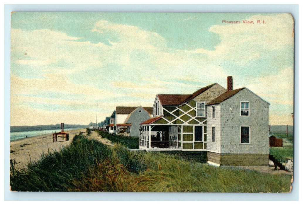 1910 Houses Scene Near Pleasant View, Rhode Island, RI Postcard