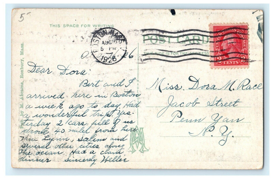 1928 Commonwealth Pier Dock Ship Boston Massachusetts MA Vintage Postcard