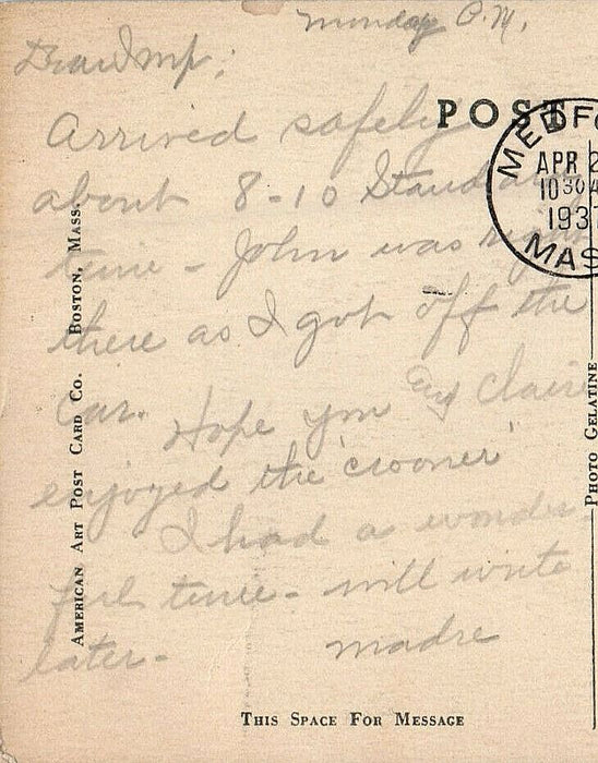 1937 St. Joseph's Church and Rectory, Medford, Massachusetts MA Postcard