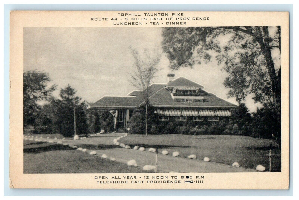 1905 Tophill, Tauton Pike, East of Providence, Rhode Island RI Postcard