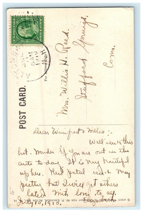 1910 New B & M Railroad Station Depot Alton Bay New Hampshire NH Postcard